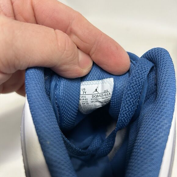 Nike Shoes Air Jordan 1 Mid GS “Cement Grey/True Blue" 2024 - Picture 6 of 6